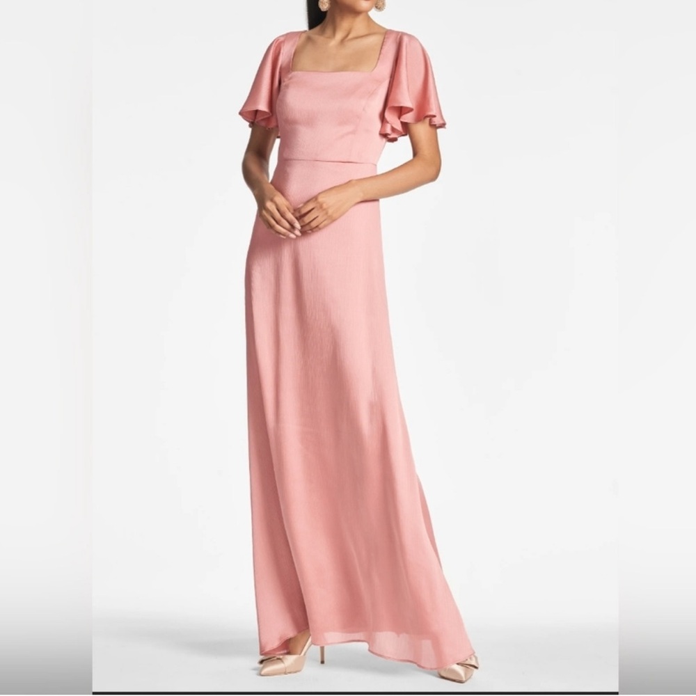 Sachin & Babi Aurora Bridesmaid Gown In Rouge Color Size 2 - Reemoly